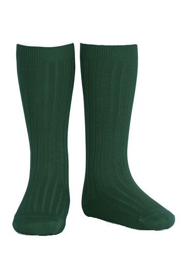 Bottle green long socks