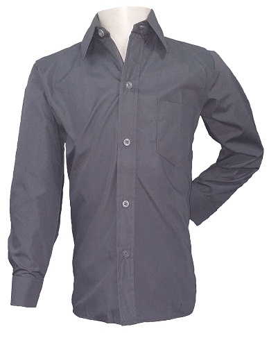 Grey boys Long Sleeve Shirt - Click Image to Close
