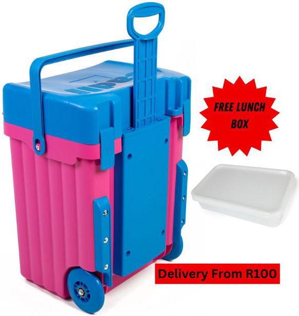 Cadii School Bag With Free Lunch Box pink/blue