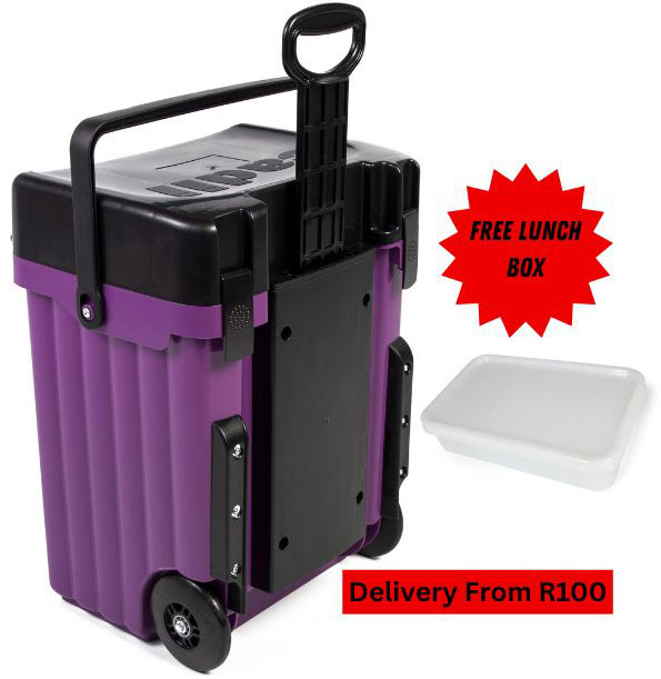 Cadii School Bag With Free Lunch Box Purple/Black
