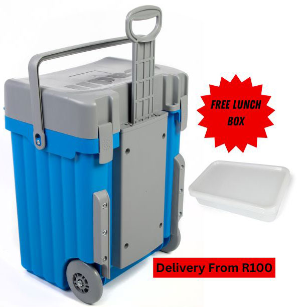Cadii School Bag With Free Lunch Box Blue/Grey