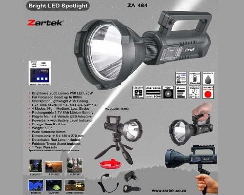 Zartek 2000 lumens spotlight ZA464