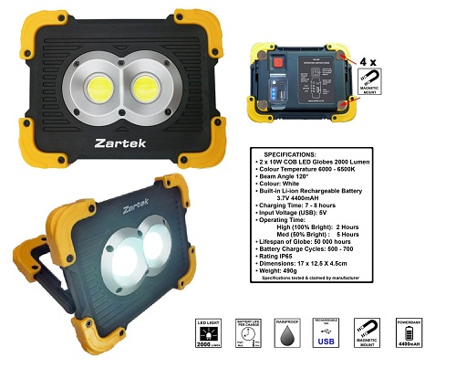 Zartek LED 20W Worklight ZA449