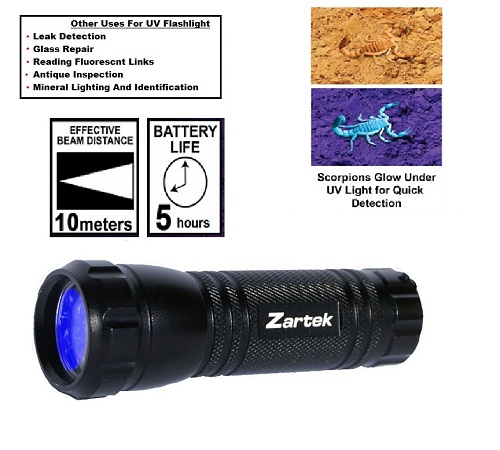 Zartek LED UV Flashlight ZA490