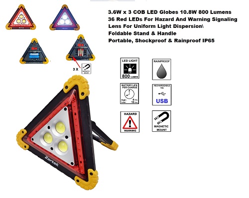 Zartek LED Triangular Worklight ZA840